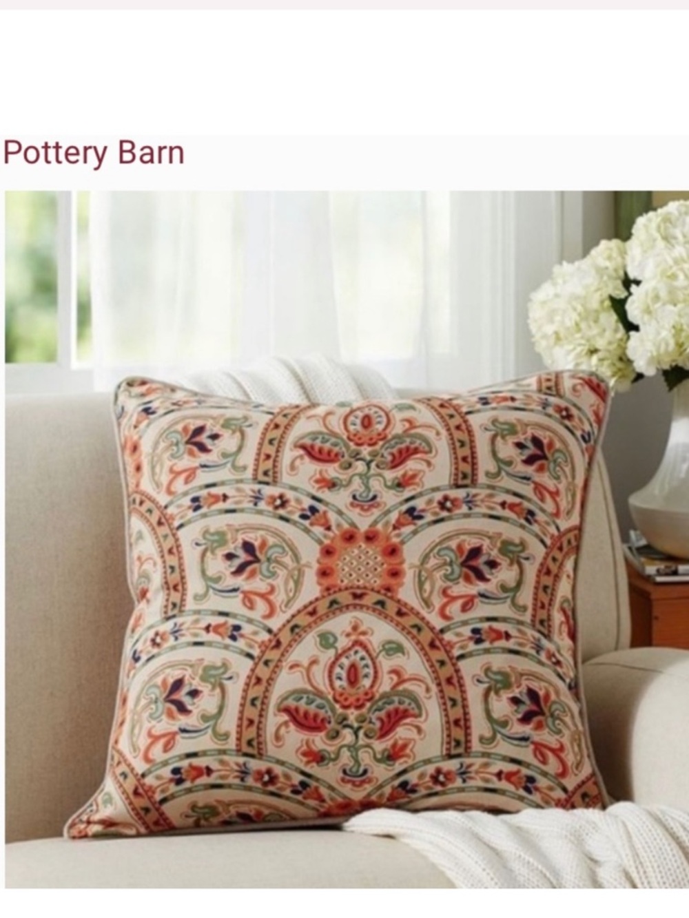 Pottery Barn Harland 24x24 Pillow Case Cover